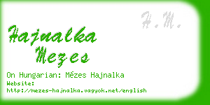 hajnalka mezes business card